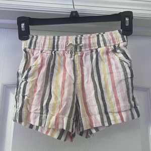 Girls old navy striped linen shorts